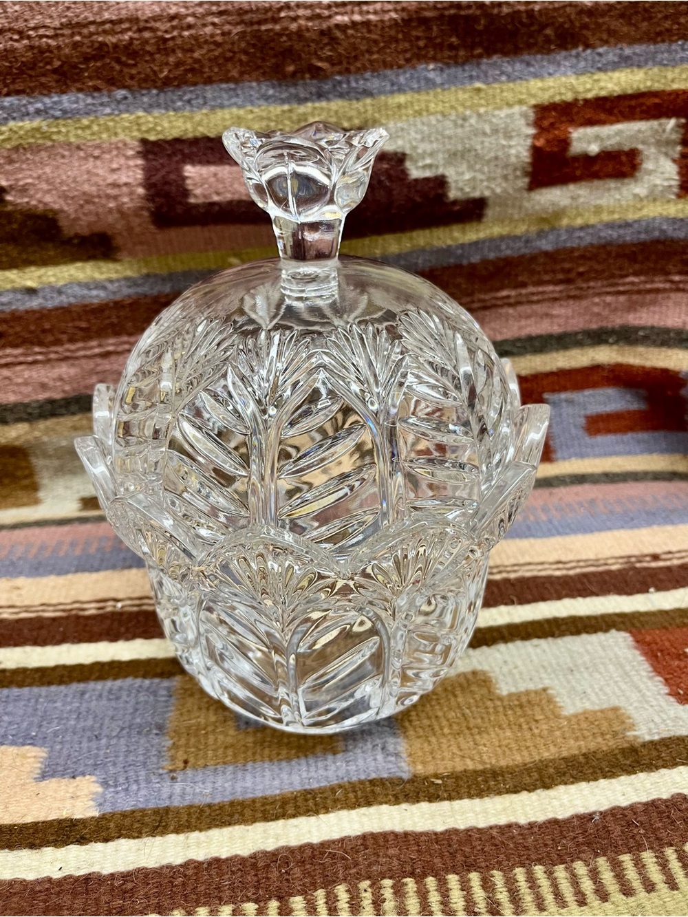 Fifth Avenue Cut 24% Crystal Lidded Candy Dish